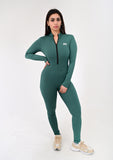 Jumpsuit - Green BG Linked Logo Jumpsuit