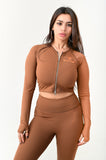 Activewear Brown Two piece Gym set