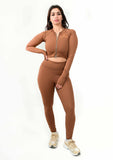 Activewear Brown Two piece Gym set