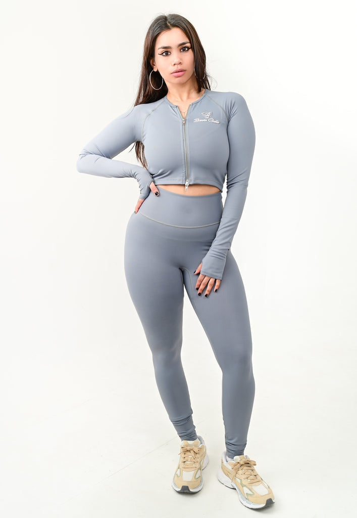 Activewear Grey Two Piece Gym Set Barnes Girelli