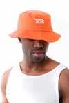 Bucket hat - BG linked logo Orange/white (unisex)